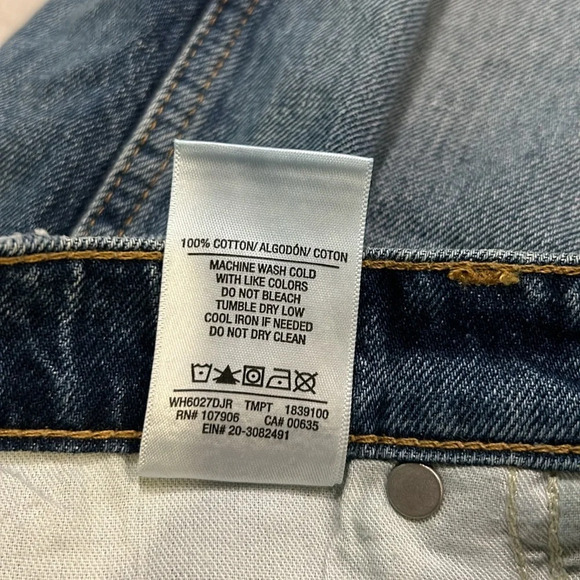 HUDSON Women’s Freya High-Rise Raw Hem Denim Biker Shorts Size 31 NWT - Picture 9 of 10